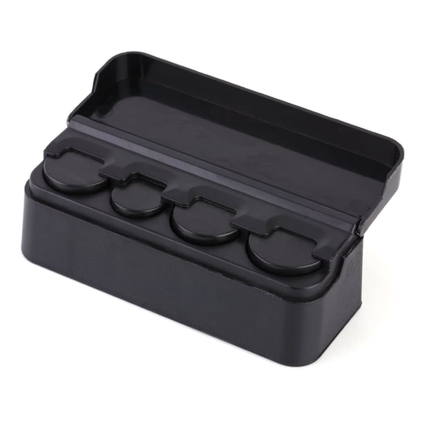 Caja de almacenamiento portátil de plástico para monedas de coche, organizador de monedas, bolsa de almacenamiento