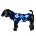 thumbnail image 5 of Dog Knitted Turtleneck Sweaters Pet Cat Classic Plaid Knit Winter Sweater Dog Pullover Knit Sweatshirt for Small Puppy Cats,Dark Blue, 5 of 9