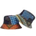 thumbnail image 2 of Sombrero de pescador, sombrero para el sol para hombre, sombrero de pesca para mujer, sombrero de lavabo con protección solar de anacardo de estilo étnico de doble cara para verano, 2 of 5