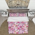 thumbnail image 3 of Designart 'Watercolor Pianted Pink and Purple Flowers' Floral Duvet Cover Set, 3 of 4