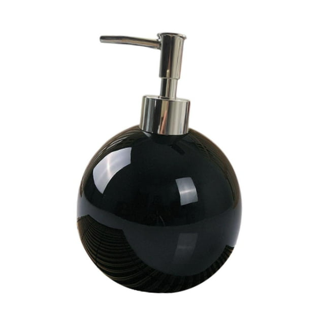 Dispensador de jabón de manos con bomba de 550 ml, recargable, para encimera de cocina y tocador. negro
