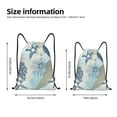 thumbnail image 4 of Kdxio Algae Corals and Seashells Print Drawstring Backpack Bag,Waterproof Draw String Back Sack, Gym Drawstring Bags Swim Bag For Unisex, 4 of 9