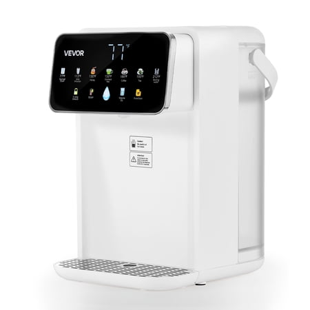VEVOR Instant Hot Water Dispenser, Countertop Boiling Water Dispenser with Adjustable 7 Temperatures & 7 Water Volumes,118oz Removable Water Tank,Quick Heating with Touchscreen & Child Lock for Home