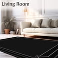 thumbnail image 2 of ODIKA 8x10 Machine Washable Non-Slip Area Rug, Mystic Midnight Velvet Textured Aesthetic Stylish High Traffic Rug with Pad, Black, 578825, 2 of 8