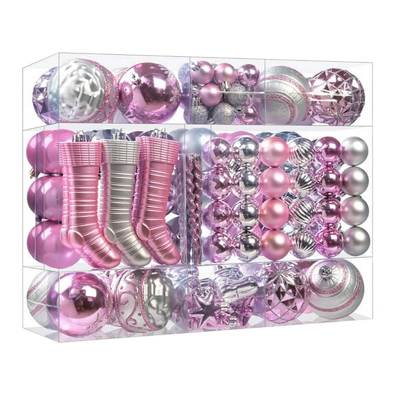 Mecorevxz 150Pcs Christmas Balls Ornaments Shatterproof Electroplated Christmas Pendants for Christmas Decor