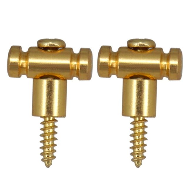 2PCS Guitar String Retainer Guitar String Tree with Screw Electric Guitar Accessory for Guitar Gold