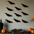 thumbnail image 5 of nvzhuang 10Pcs Halloween Wall Stickers Creative Removable Spiders/Bats Wall Decals for Home Office Party Decor, 5 of 8