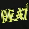 thumbnail image 4 of Men's Mitchell & Ness Black Miami Heat Hardwood Classics Neon Nights Premium T-Shirt, 4 of 5