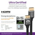 thumbnail image 3 of Fosmon HDMI 2.1 Cable 8K@60Hz 1ft, Premium Certified 48Gbps Ultra High Speed, 4K@120Hz, Dynamic HDR, HDCP 2.3, 3D, eARC, 4:4:4, Cotton Braided Compatible with UHD TV, Monitor, PS4/PS5, Xbox One/X/S, 3 of 8