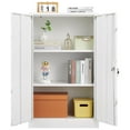 thumbnail image 3 of Yesurprise 42" Storage Cabinet with Locking Doors Adjustable Shelf Metal Folding Filing Storage Cabinet for Office Home School Garage, 3 of 8