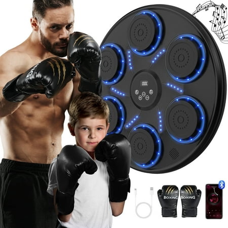 Hlthair Music Boxing Machine Electronic Boxing Machine with Gloves Boxing Equipment for Indoor Training