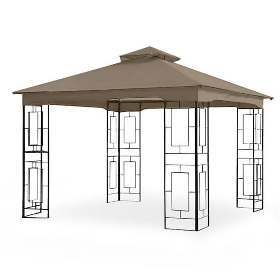 Garden Winds Replacement Canopy Top Cover for the Garden Treasures Geo Gazebo - Nutmeg