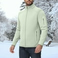 thumbnail image 2 of Hinvhai Men's Soft Polar Fleece Jacket with Pockets Lightweight Outdoor Recreation Full Zip Coat Green XL(XL), 2 of 9