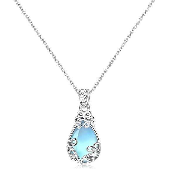 Larimar/Moonstone/Black Onyx/Moss Agate Necklace Jewelry Gifs For Women[Z2742]