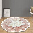 thumbnail image 3 of 3D Irregular Flower Ground Mat With A Diameter Of 60Cm Crystal Velvet - 1X Floor Mat, 3 of 5