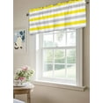 thumbnail image 6 of Valances for Windows Yellow Grey White Striped Rod Pocket Cafe Window Treatments Valance Curtains for Kitchen Bathroom Laundry Basement Windows 60"x18", 6 of 9