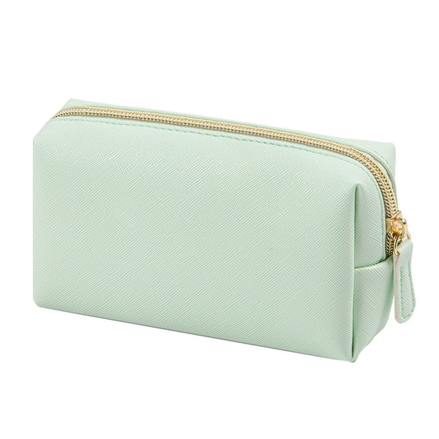 PU Leather Makeup Bag - Double Layer, Waterproof/Zipper Pouch, Large Capacity, for Travel/Women's Cosmetics