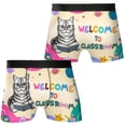 thumbnail image 3 of Welcome to American Shorthair Classroom Teacher Dog Mom All Over Print Boxer Briefs Underwear for Men Dad Cat Lover Kitten Owner Gifts - 02015, 3 of 6