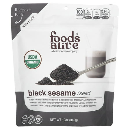 Foods Alive - Superfood Organic Black Sesame Seeds - 12 oz.