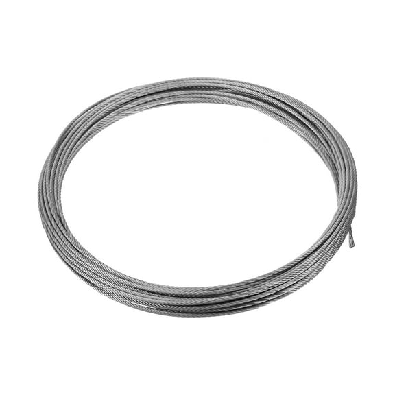Uxcell 3/32" (2.5mm) 50ft (15M) 304 Stainless Steel Cable Wire Rope 7 x 19 Strands for Decking Railings