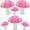 Pink, variant on Outdoor Paper Lanterns,Happon 6Pcs 3D Mushroom Shaped Hanging Paper Lantern Foldable Ornament Paper Lanterns Decorations for Baby Shower Birthday Party Wedding Garden Decor