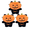 3A CC3, variant on Stuffed Animal Cat Orange Pumpkin Halloween Plush Decor Set, Autumn Jack-O'-Lantern Feline Plushie with Multi-Quantity Bundle Choices, Cozy Home Accent (2B)
