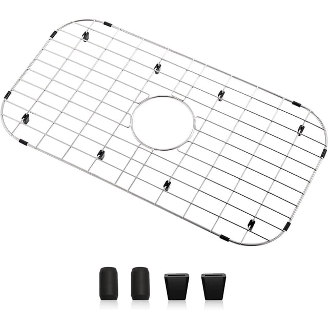APPASO Kitchen Sink Grid 25-35" X 13-45", Kitchen Sink Rack for Bottom of Stainless Steel Protectors for Single or Double Bowl