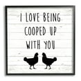 thumbnail image 2 of Stupell Industries Love Being Cooped Up With You Romantic Phrase Graphic Art White Framed Art Print Wall Art, 12x12, by SunDance Group, LLC, 2 of 5