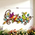 Visual Reference: Colorful Metal Bird Wall Decor For Outdoor Patio 3D Birds