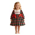 thumbnail image 4 of OJSFQUFP Baby Girls Christmas Comfortable and Breathable Long Sleeved Dress Cute Cartoon Print Dress, 4 of 5