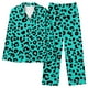 thumbnail image 1 of Puntoco Pijamas para mujer Conjunto de pijama estampado con bolsillo para uso diario en casa, 1 of 4
