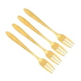 thumbnail image 2 of 4Pcs Fruit Forks Stainless Steel Food Picks Three Prong Toothpicks Kitchen Gadget, 2 of 8