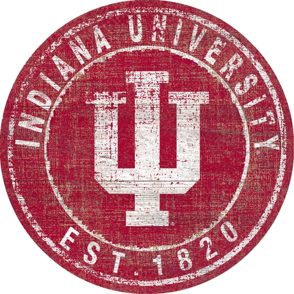 Indiana Hoosiers 24'' Round Heritage Logo Sign
