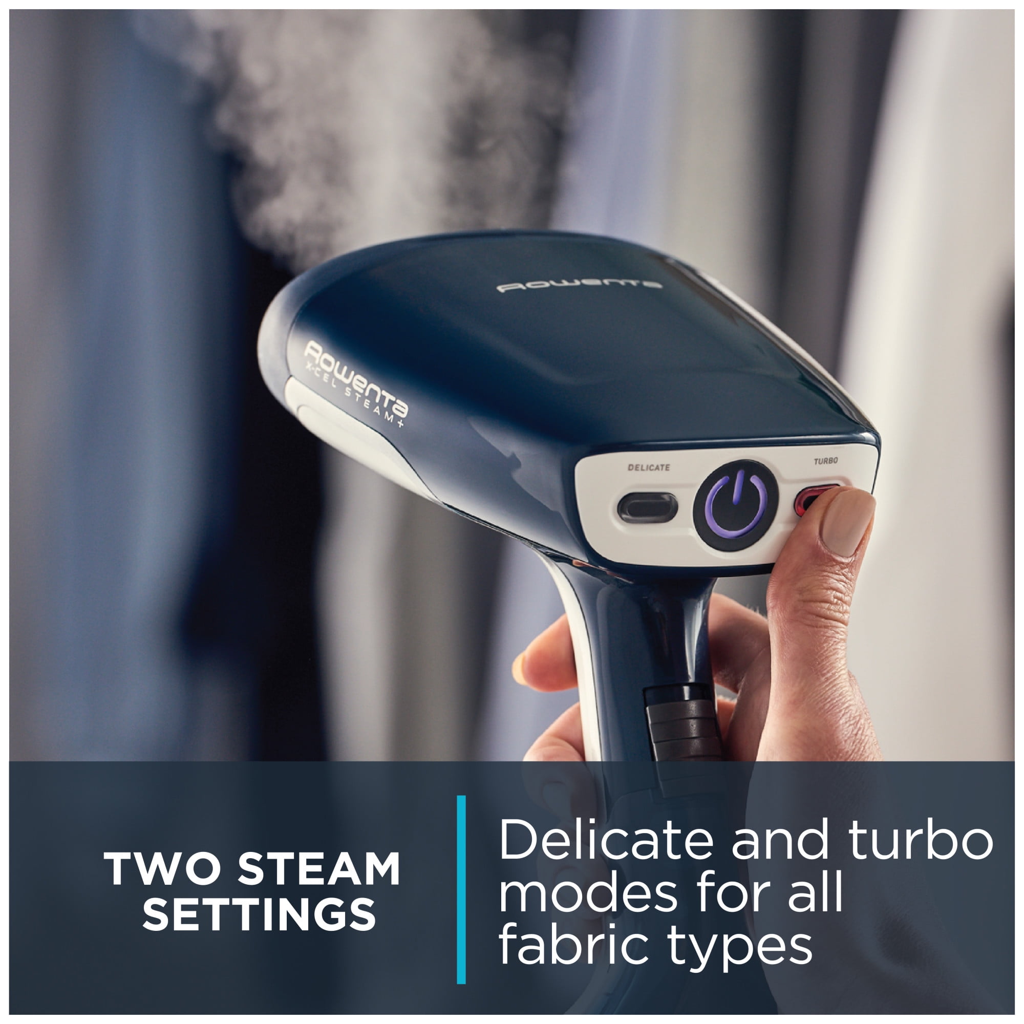 Rowenta X-Cel Steam+ Handheld Steamer for Clothes, Garment Steamer, 1600 Watts, 6.7 oz Water Tank, Portable, DR8120
