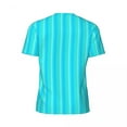 thumbnail image 6 of T Shirt For Men Abstract Striped T-Shirt Male Blue And Green Street Style Sports Comfortable Beach H, 6 of 7