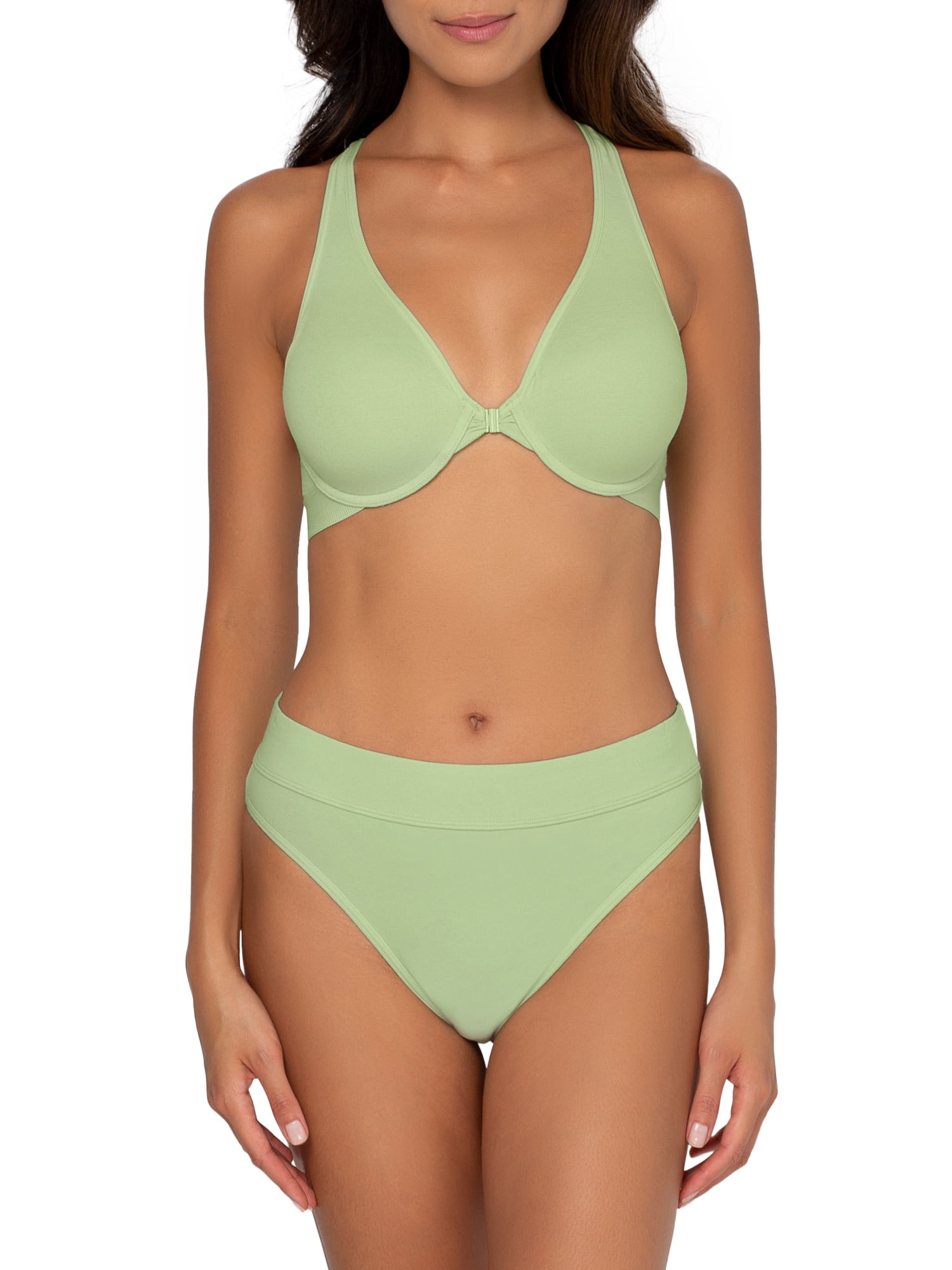 Smart & Sexy Women's Comfort Cotton High-Waisted Brief Panty, 2-Pack, Style-SA1412