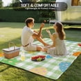 thumbnail image 4 of Spring Easter Outdoor Rug for Patio/Deck/Porch, Non-Slip Large Area Rug 6 x 9 Ft, Green Plaid Bunny Colorful Eggs Floral Indoor Outdoor Rugs Washable Area Rugs, Reversible Camping Rug Carpet Runner, 4 of 8