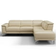 thumbnail image 3 of VALENCIA THEATER SEATING Pista Modern Leather Reclining Sectional Sofa, Right-Hand Facing Chaise, Beige, 3 of 5