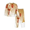 thumbnail image 2 of Bingfone Womens Pajama Sets Christmas Snowman Gift Print,Long Sleeve Loungewear Pajamas Set-Small, 2 of 9