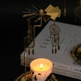 thumbnail image 2 of Xingzhi Gold Candle Holder Rotating Tea Light Holder Candleholder Decor D, 2 of 7