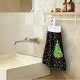 thumbnail image 3 of ZIATUBLE Cheristmas Trees Hanging Kitchen Dish Towel Quick Dry Hand Towels for Bathroom Pack of 3 Machine Washable Hand Drying Towels with Snap Button Dish Towel Hand Towels Home Decor, 3 of 7