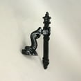 thumbnail image 5 of Rustic Black Enamel Cast Iron Roman Dolphin Decorative Door Knocker, 5 of 5