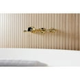 thumbnail image 4 of Kingston Brass KS5022AL  Two-Handle Wall Mount Roman Tub Faucet, Polished Brass, 4 of 7