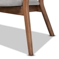 thumbnail image 5 of Baxton Studio Baron Mid-Century Modern Light Grey Fabric Upholstered and Walnut Brown Finished Wood 2-Piece Living Room, 5 of 5
