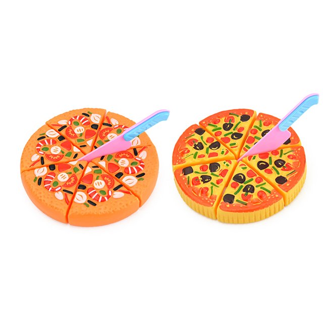 Simulación de juego de Pizza, juguete de simulación de cocina, Pizza, comida, juguetes para el hogar, regalo de aprendizaje, juego de rol, rebanadas de Pizza, juguetes para niños