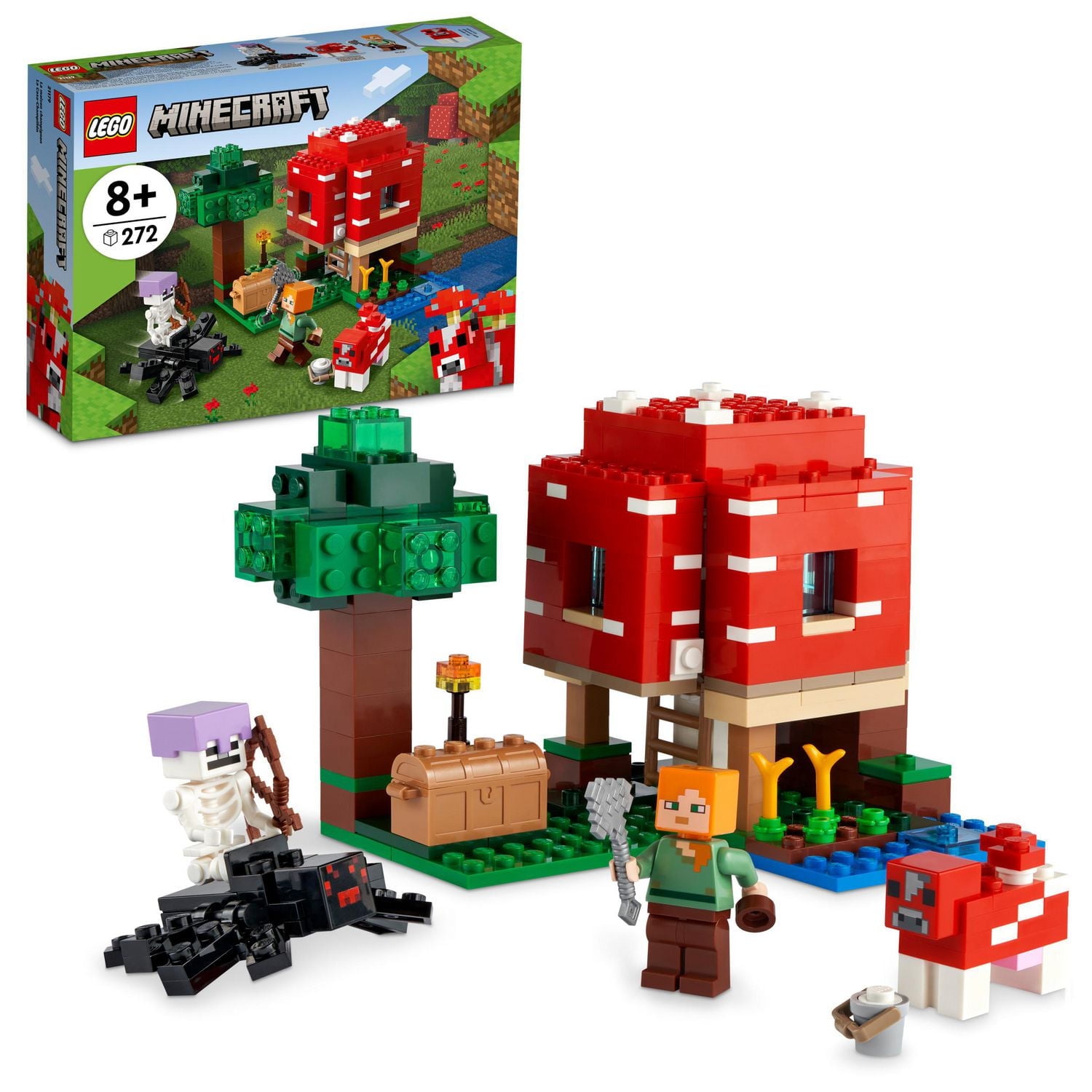 LEGO Minecraft The Mushroom House 21179 Toy Building Kit (272 Pieces)