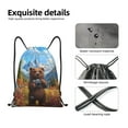 thumbnail image 3 of Yiaed Snowy Mountain Photography Bear Print Drawstring Bags Drawstring Backpack Bulk String Back Pack Gym Sport Bag-Medium, 3 of 5