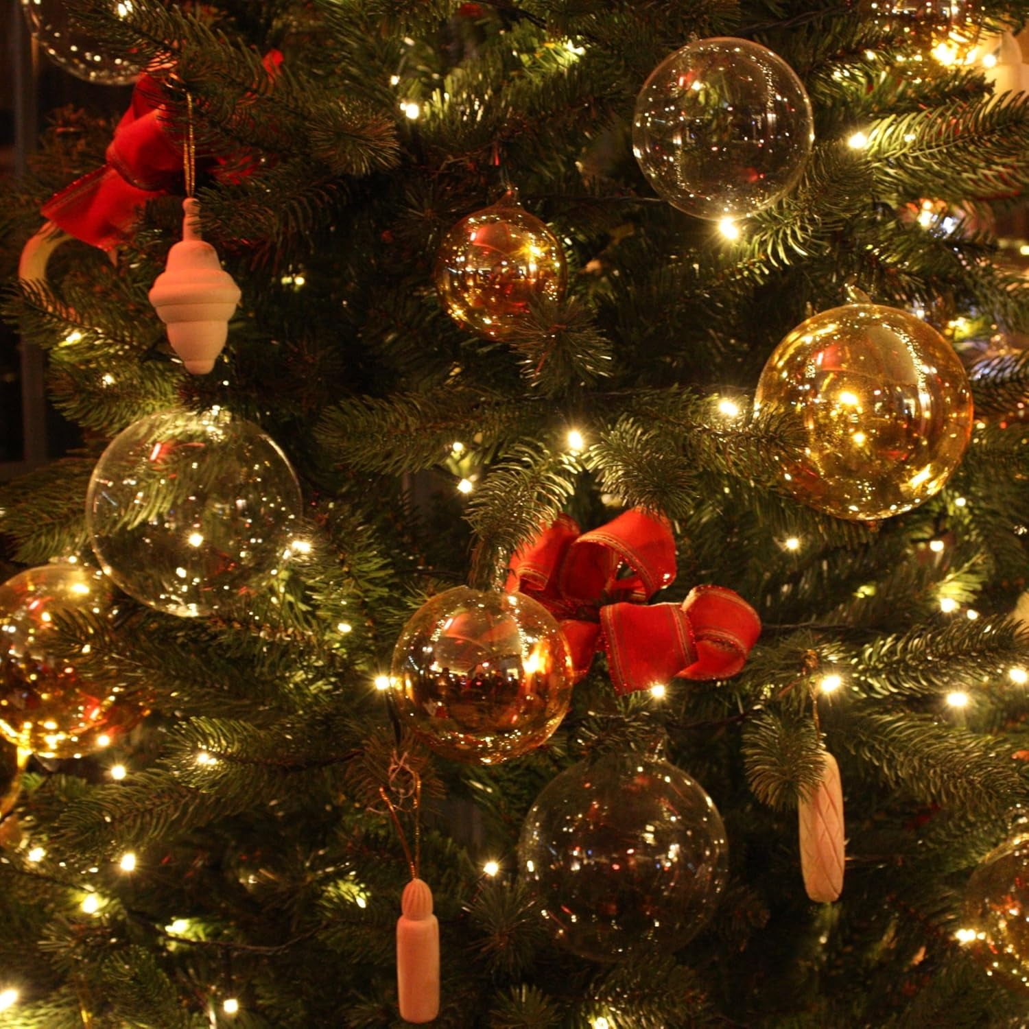 36 Pcs Hanging Clear Plastic Fillable Ornaments DIY Christmas Balls 2.36" DIY Ornaments Balls Hanging Ball Ornament Craft Ornaments for Xmas Tree Home Decoration Creative Gifts (60 mm),Topboutique