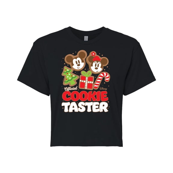 Disney - Official Cookie Taster - Juniors Cropped Cotton Blend T-Shirt