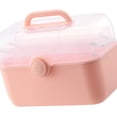 thumbnail image 4 of Caja de medicamentos para el hogar Caja de clasificación de medicamentos de plástico Caja de almacenamiento de medicamentos de emergencia multicapa Rosa, 4 of 6